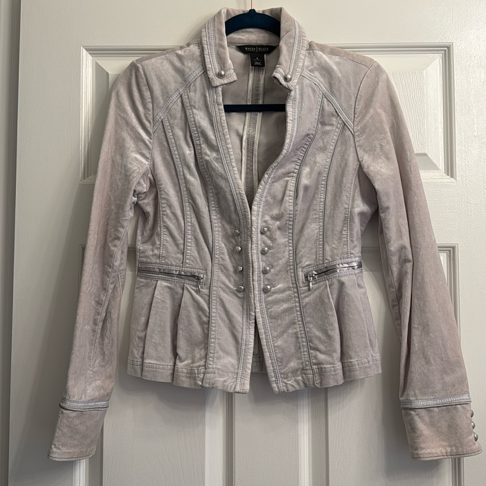 Grey Velvet Blazer - size 4